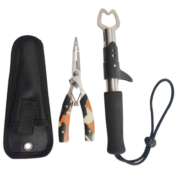 Stainless Steel Portable Fish Grip Set