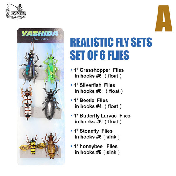 Fly Fishing Flies Set 6pcs