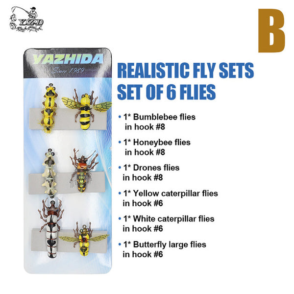 Fly Fishing Flies Set 6pcs